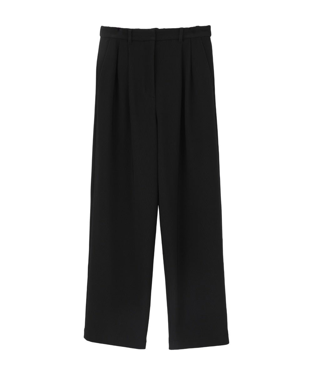 RIB STRIPE TUCK PANTS