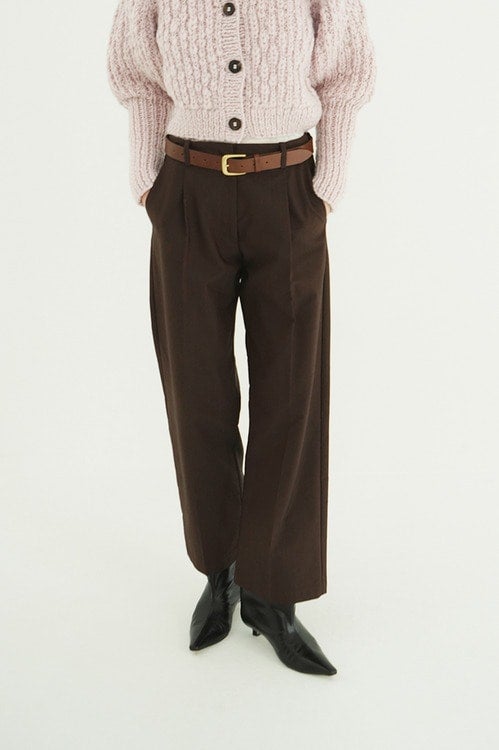 LOW WAIST TUCK STRAIGHT PANTS
