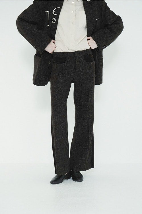 CORDUROY PANEL MELANGE PANTS