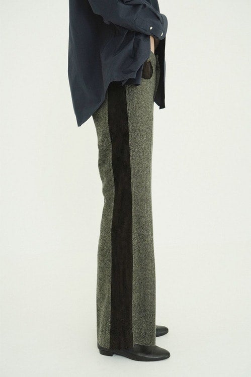 CORDUROY PANEL MELANGE PANTS
