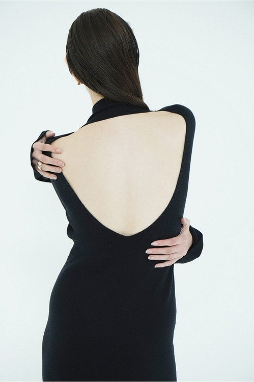 W FACE FITTED KNIT ONEPIECE