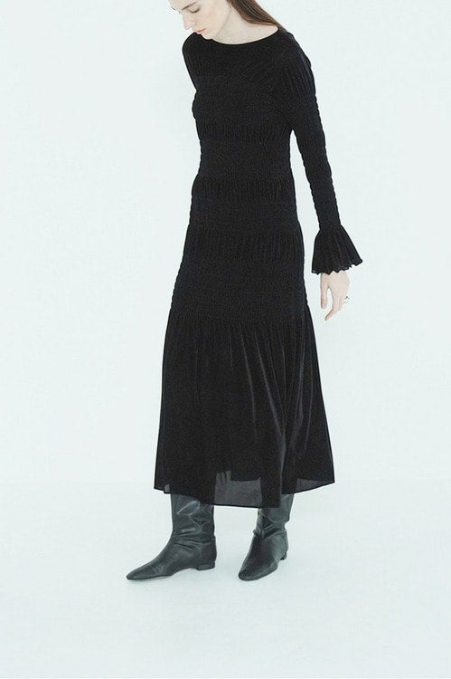 SHIRRING LONG ONEPIECE