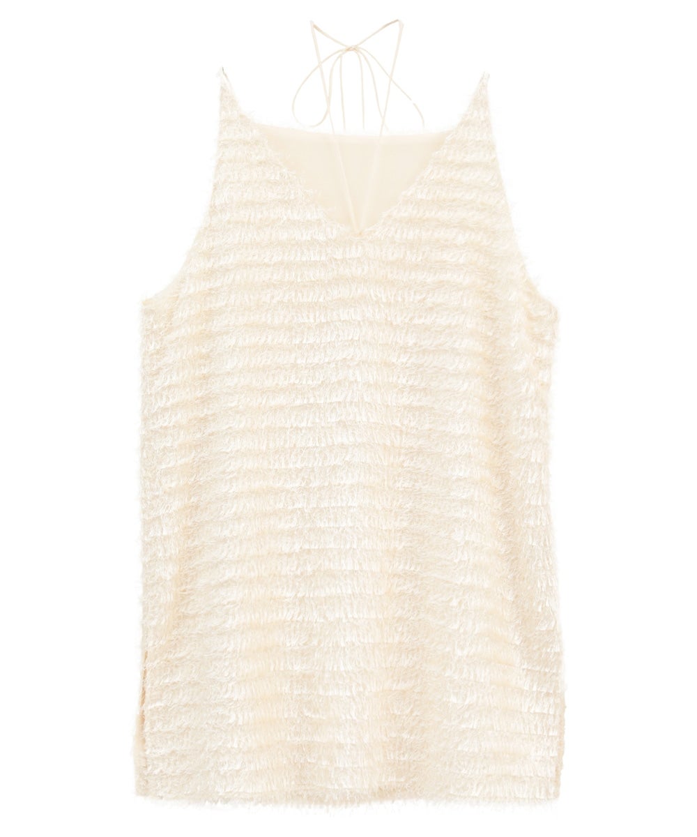 W FACE FEATHER CAMI TOPS