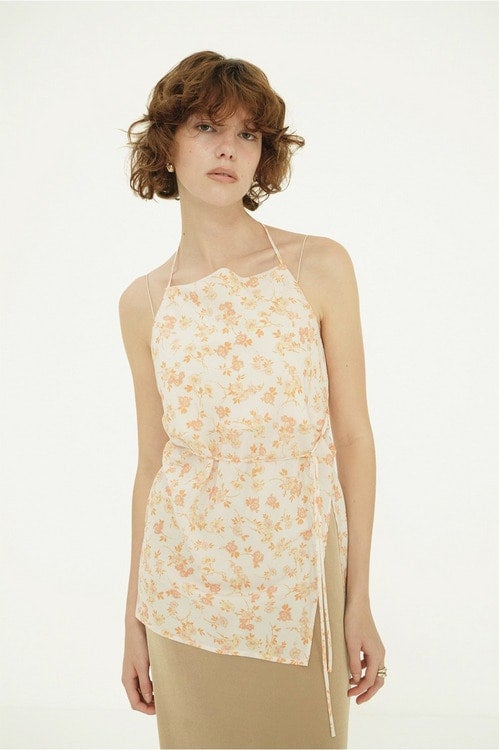 MABEL FLOWER DRAPE CAMI TOPS