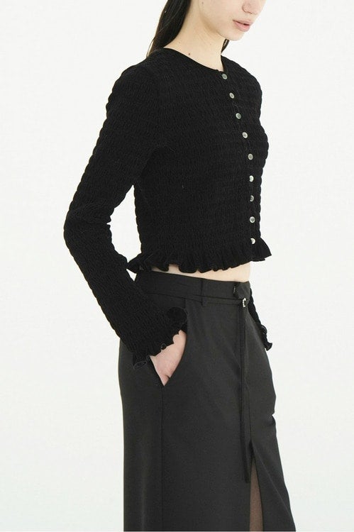 SHIRRING BUTTON TOPS
