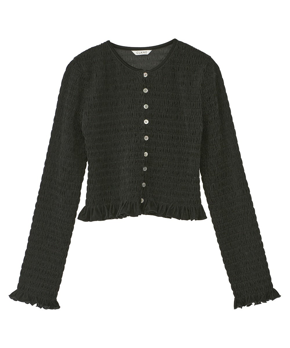 SHIRRING BUTTON TOPS