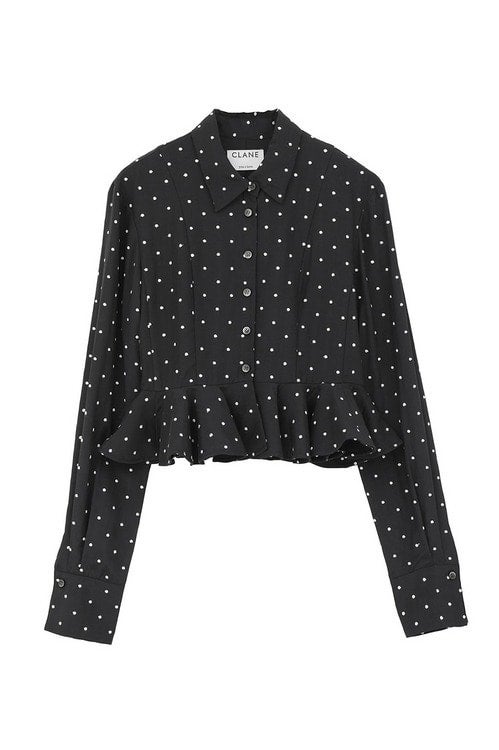 KIM YOU JUNG×CLANE DOT PEPLUM BLOUSE