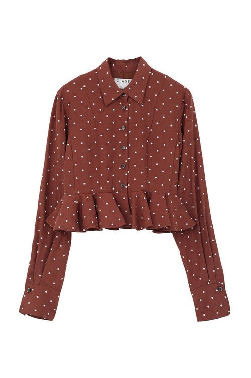 KIM YOU JUNG×CLANE DOT PEPLUM BLOUSE