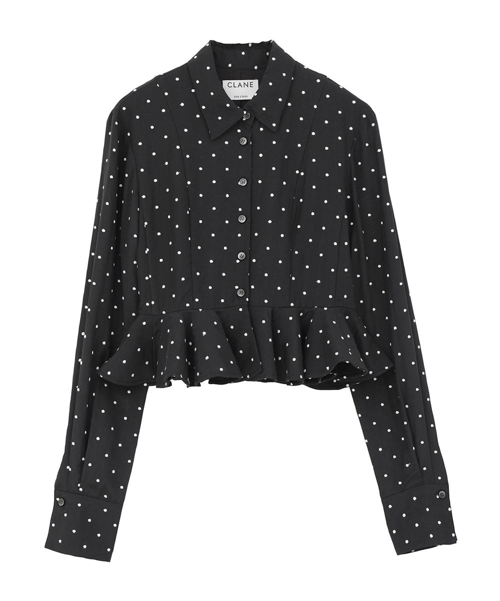 KIM YOU JUNG&times;CLANE DOT PEPLUM BLOUSE