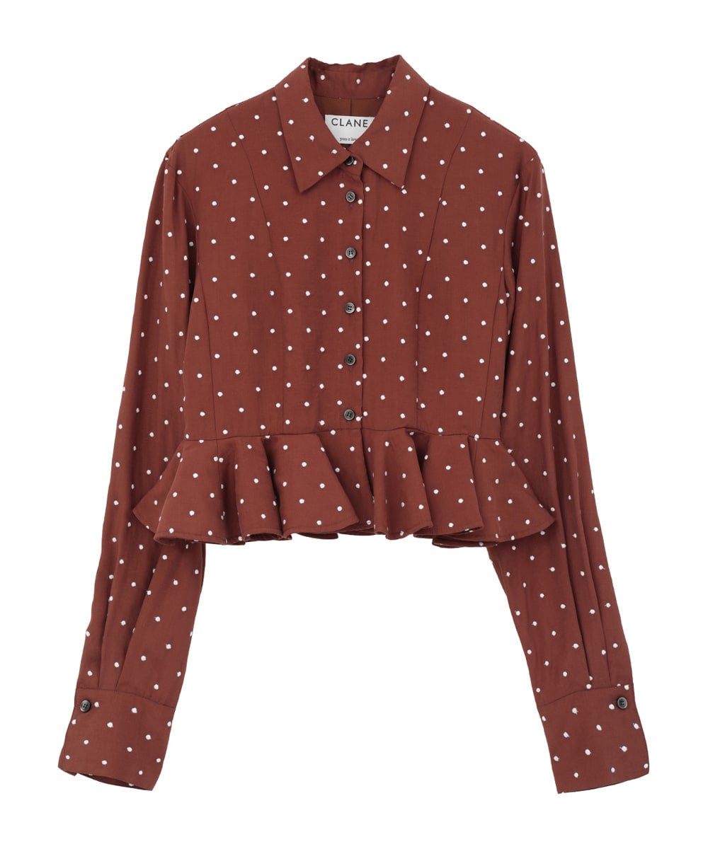 KIM YOU JUNG&times;CLANE DOT PEPLUM BLOUSE