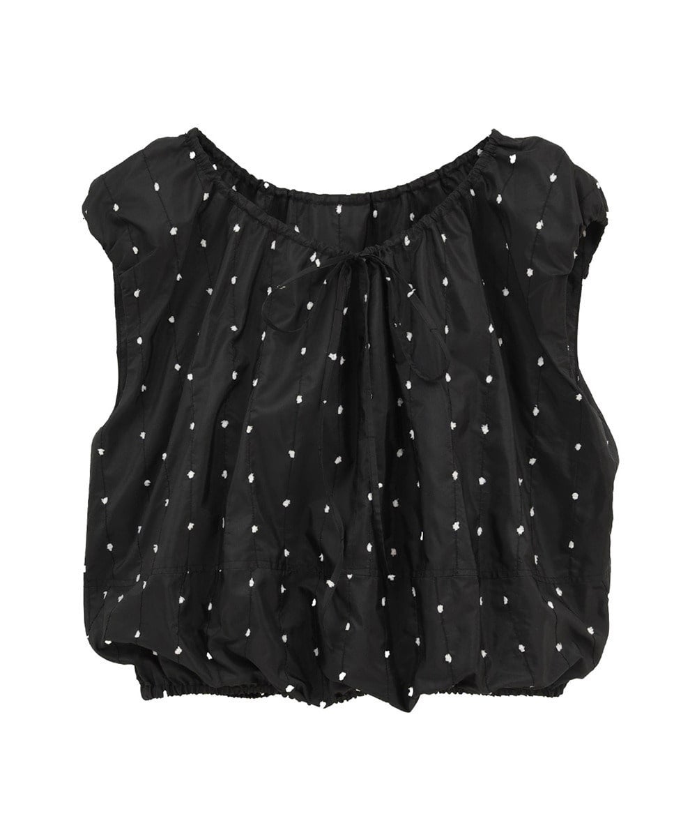 W FACE DOT SLEEVELESS RIBBON TOPS｜TOPS(トップス)｜CLANE OFFICIAL