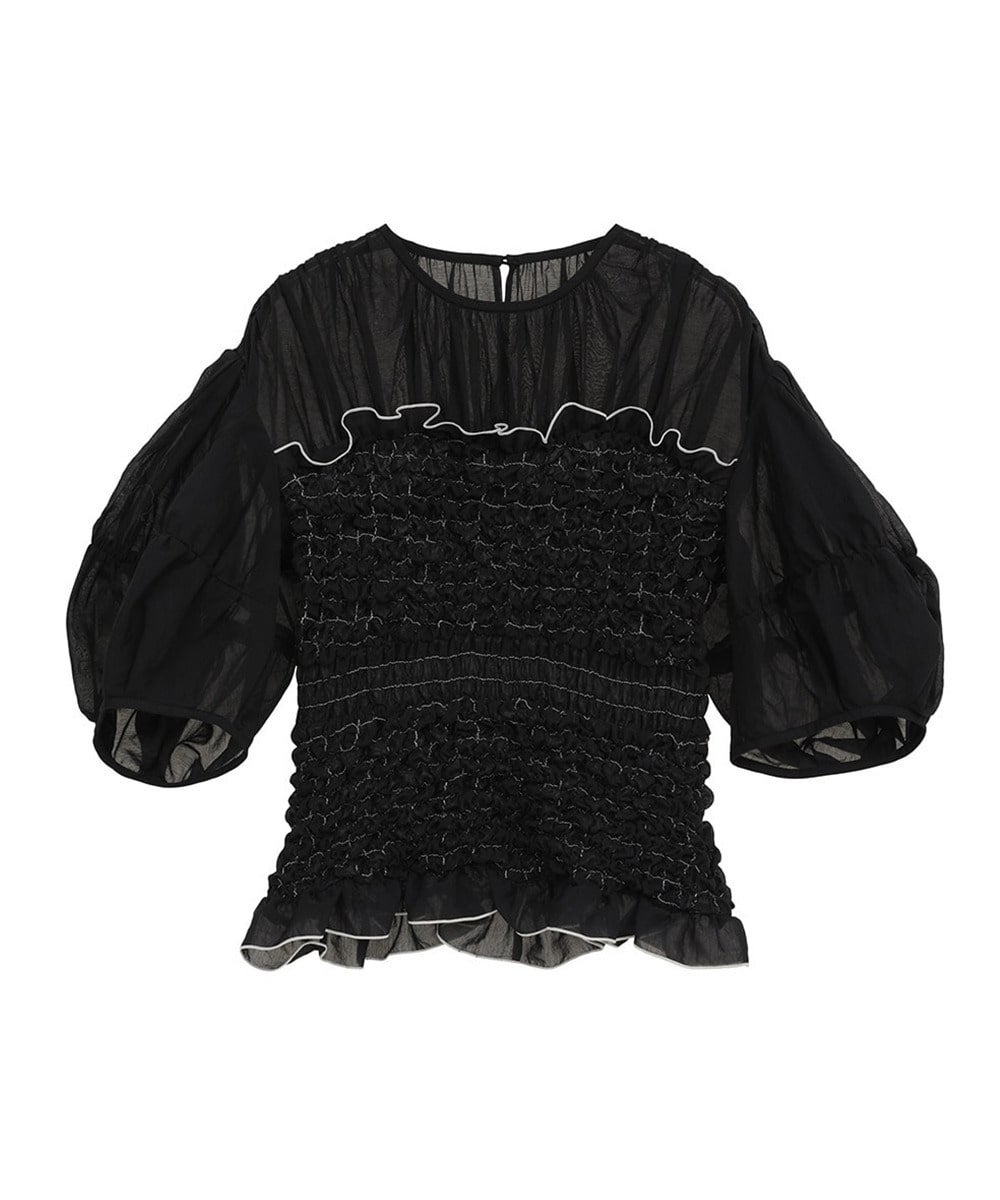 トップス COLOR STITCHED SHIRRING TOPS COLOR STITCHED SHIRRING TOPS｜TOPS(トップス)｜CLANE OFFICIAL