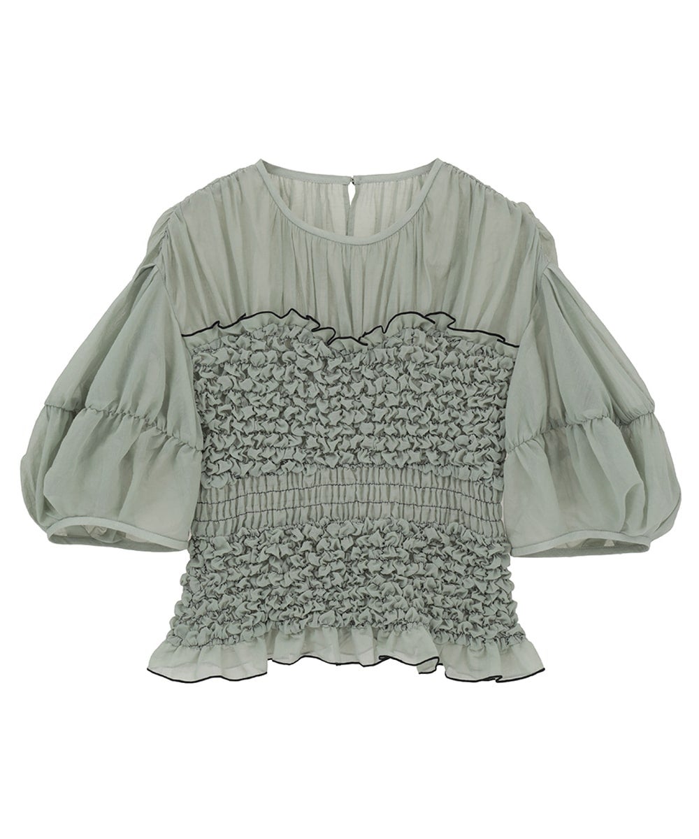 COLOR STITCHED SHIRRING TOPS｜TOPS(トップス)｜CLANE OFFICIAL