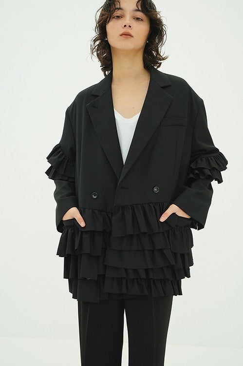 FRILLED TAILORED JACKET