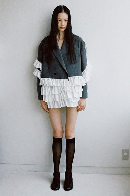 FRILLED TAILORED JACKET