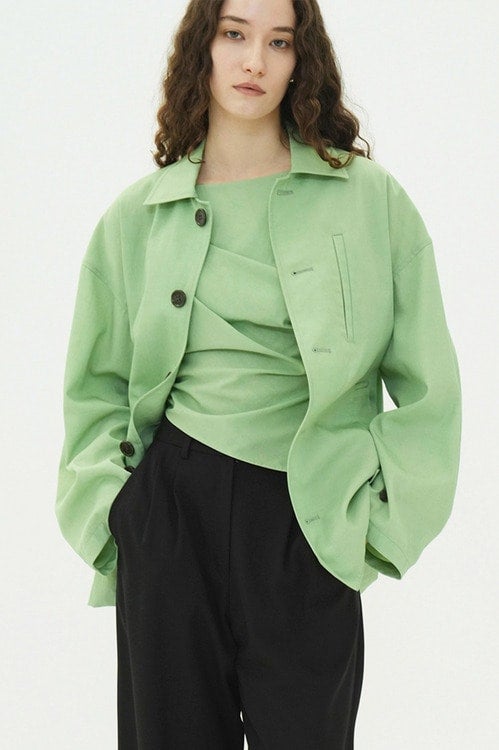 WOOL NYLON SINGLE JACKET