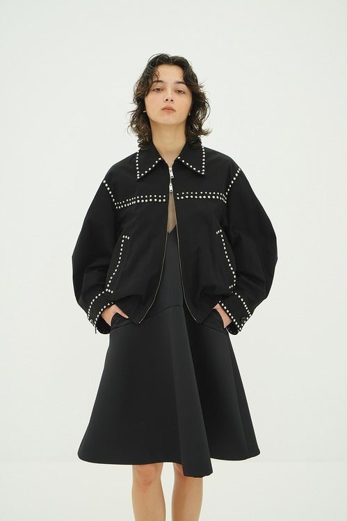 W COLOR STUDDED DRIZZLER JACKET
