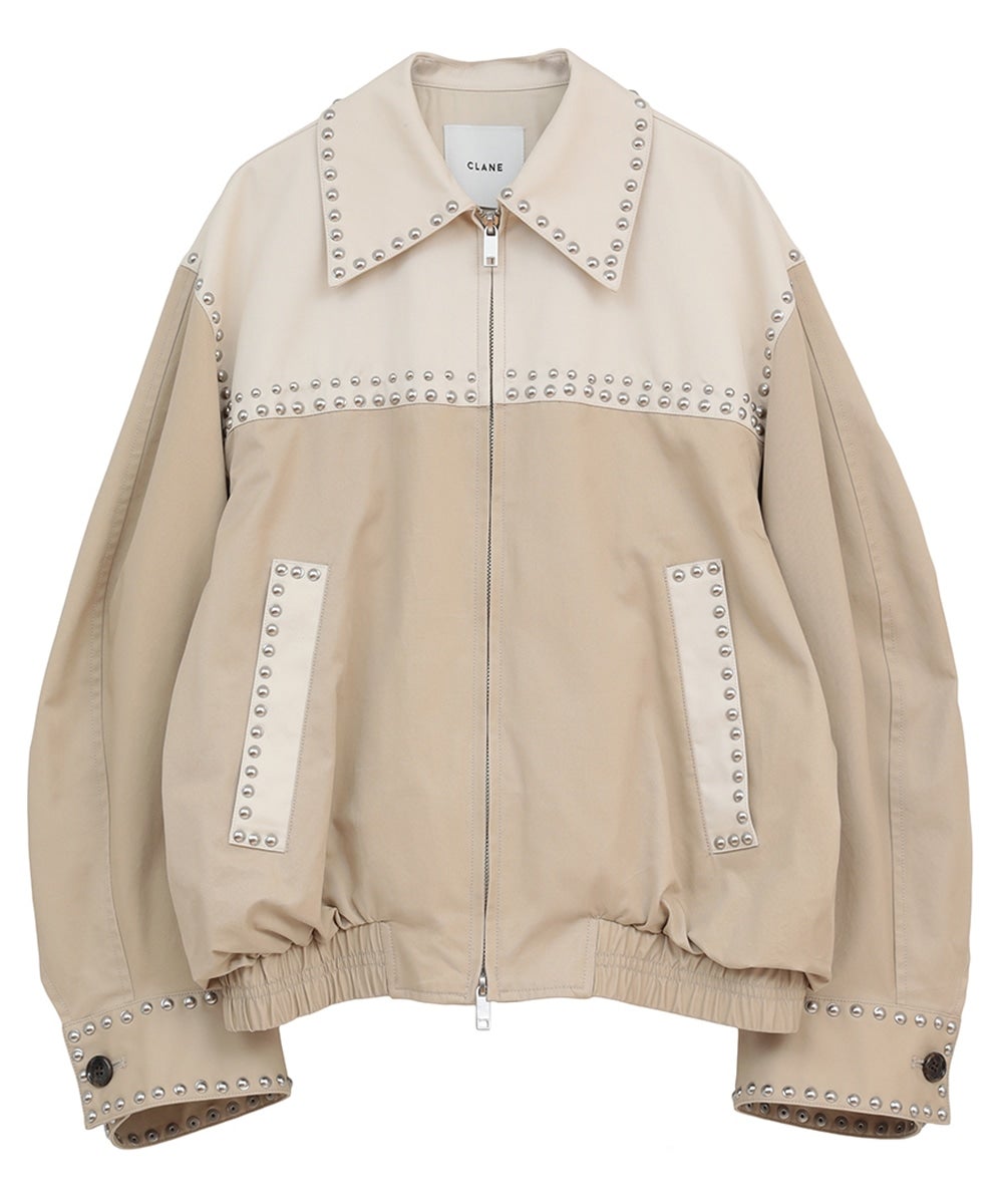 W COLOR STUDDED DRIZZLER JACKET