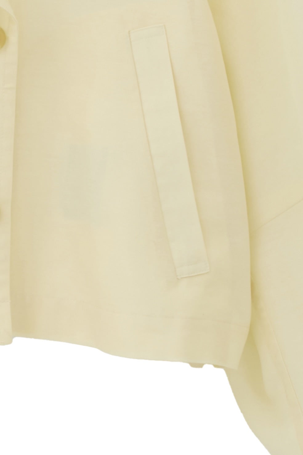 CLANE ショート丈 リネンショートジャケット イエロー SHEER SHORT 