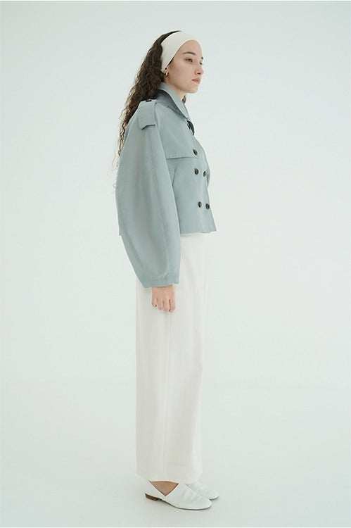 SHEER SHORT TRENCH JACKET