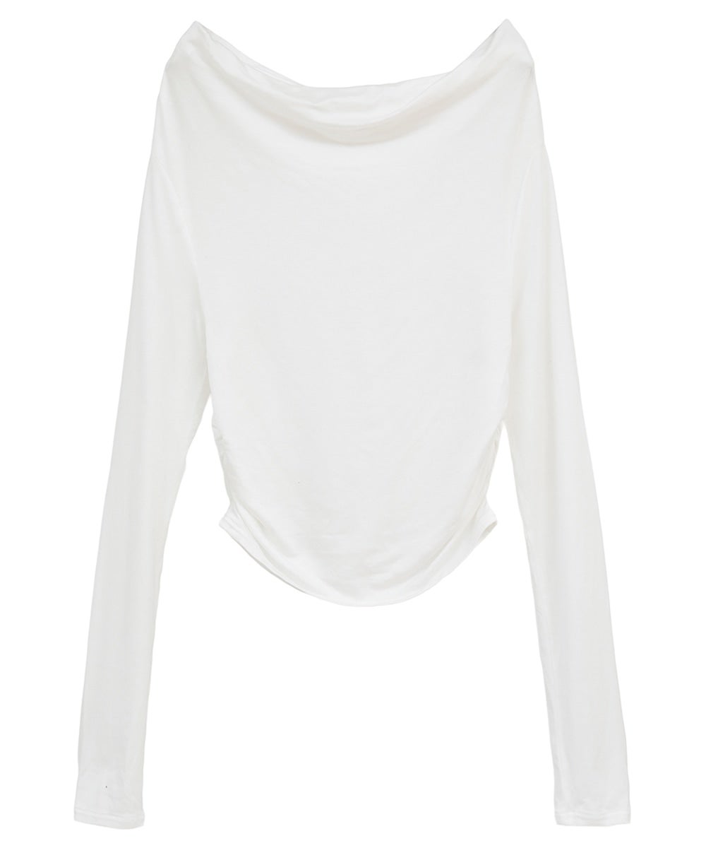 DRAPED OFF SHOULDER SOFT CUT TOPS