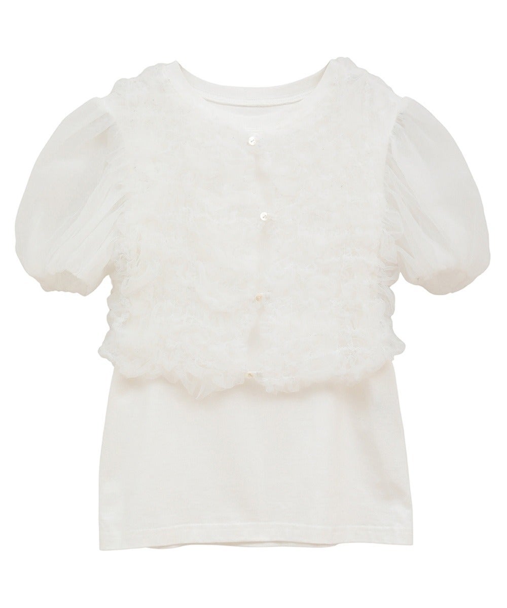 トップス CLANE TULLE VEST LAYERED TOPS TULLE VEST LAYERED TOPS｜TOPS(トップス)｜CLANE OFFICIAL ONLINE STORE