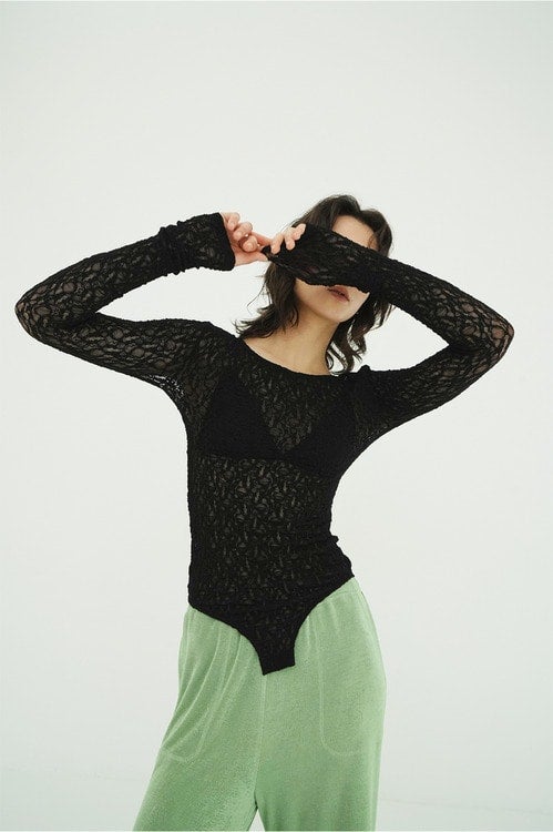 BACK OPEN LACE BODYSUIT