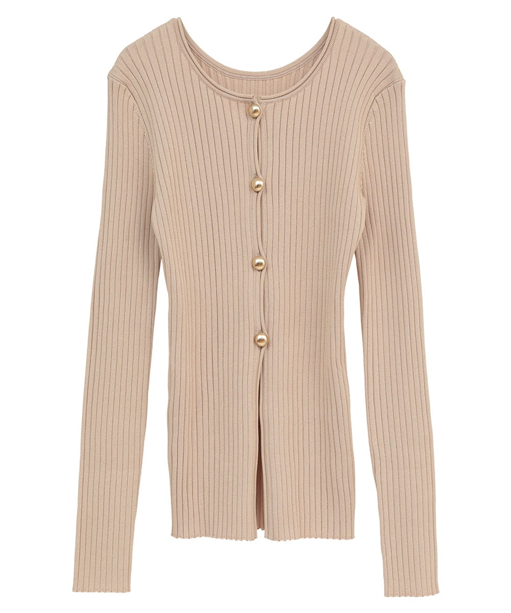 W FACE GOLD BUTTON KNIT TOPS