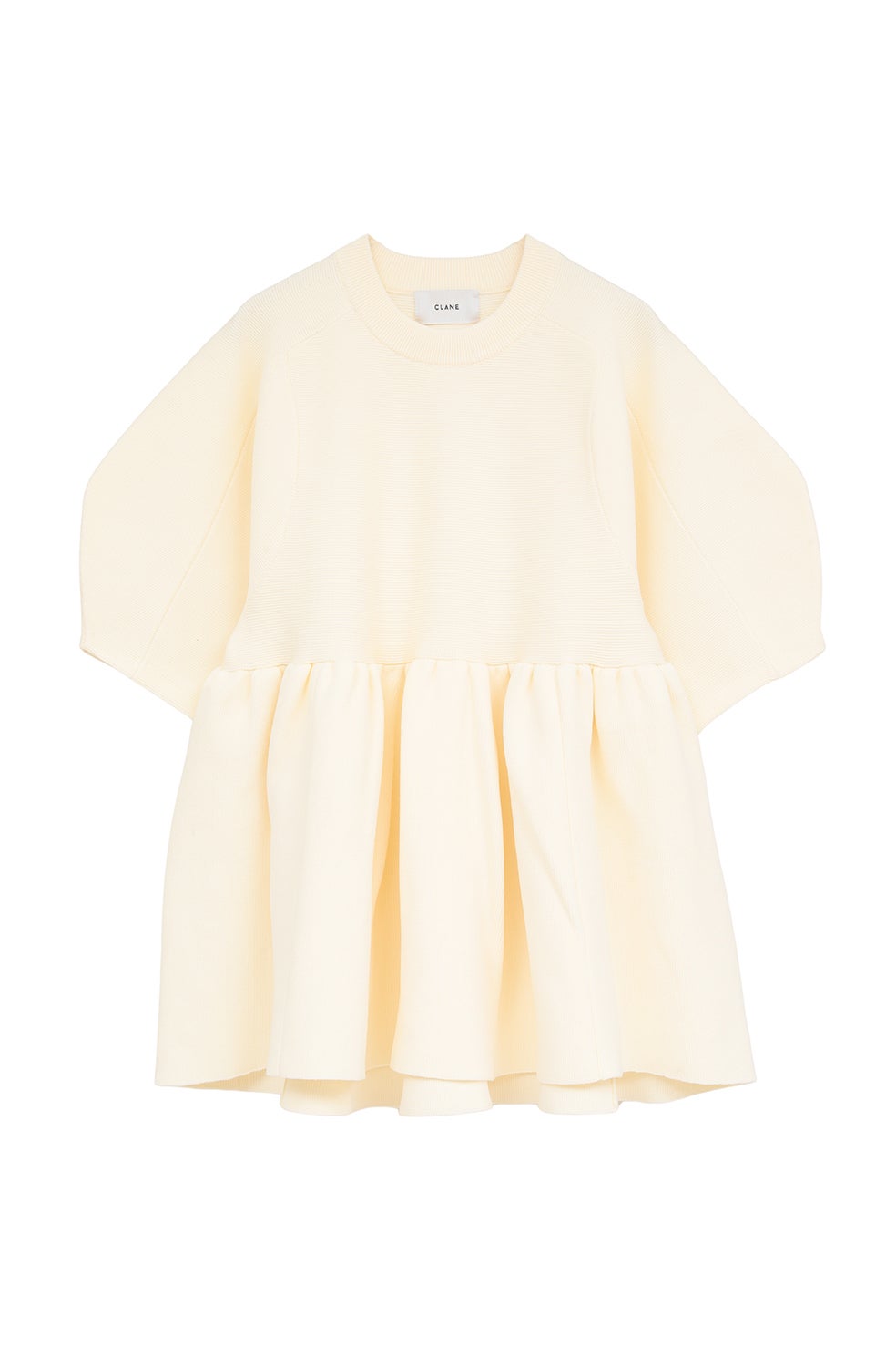 PEPLUM HALF SLEEVE KNIT TOPS｜TOPS(トップス)｜CLANE OFFICIAL