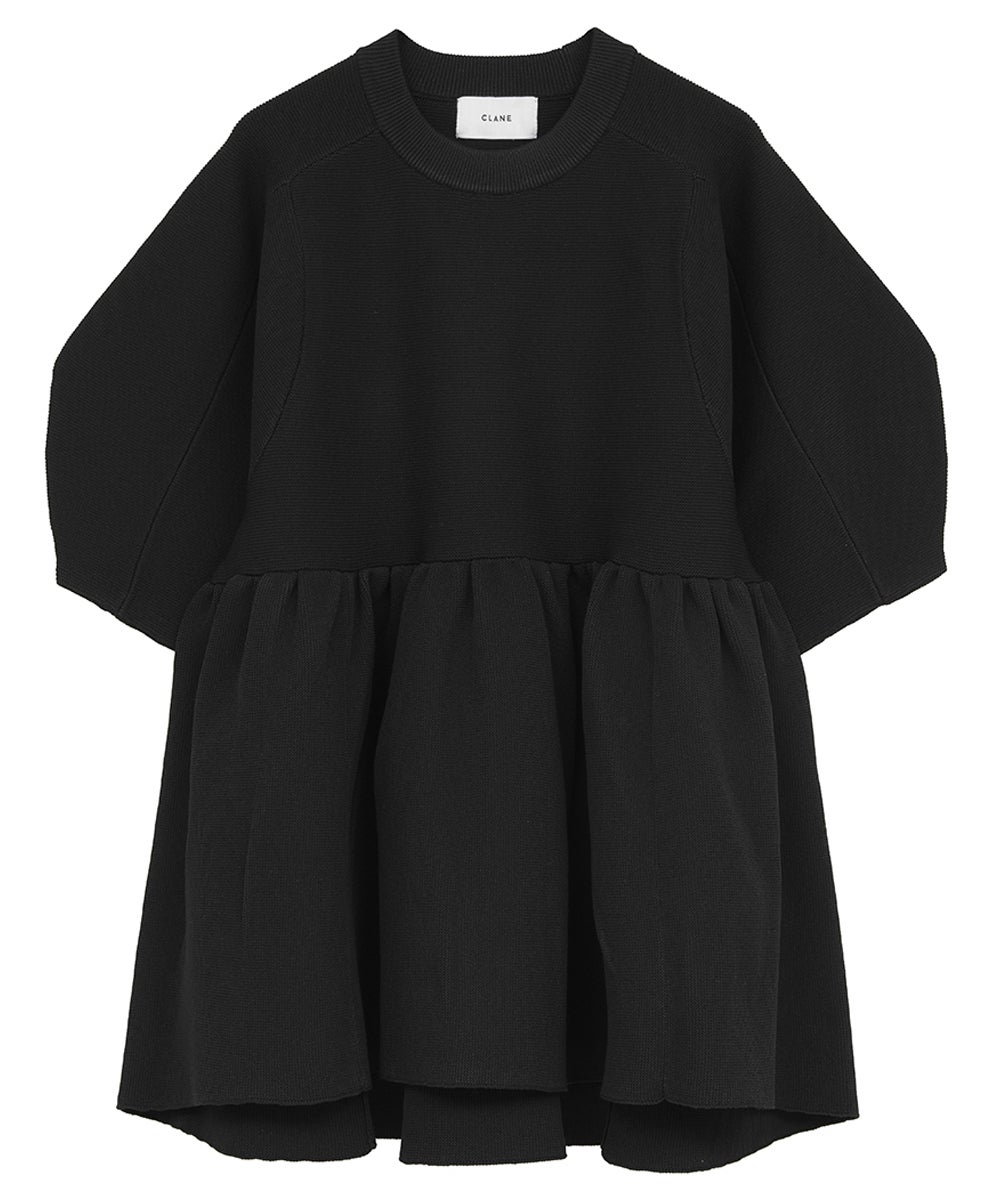 PEPLUM HALF SLEEVE KNIT TOPS｜TOPS(トップス)｜CLANE OFFICIAL