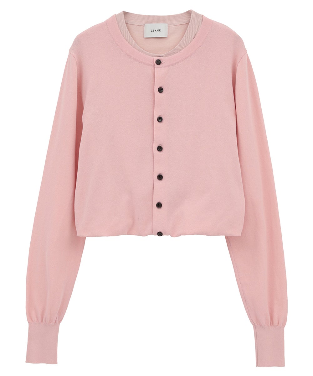 W LAYERED KNIT CARDIGAN