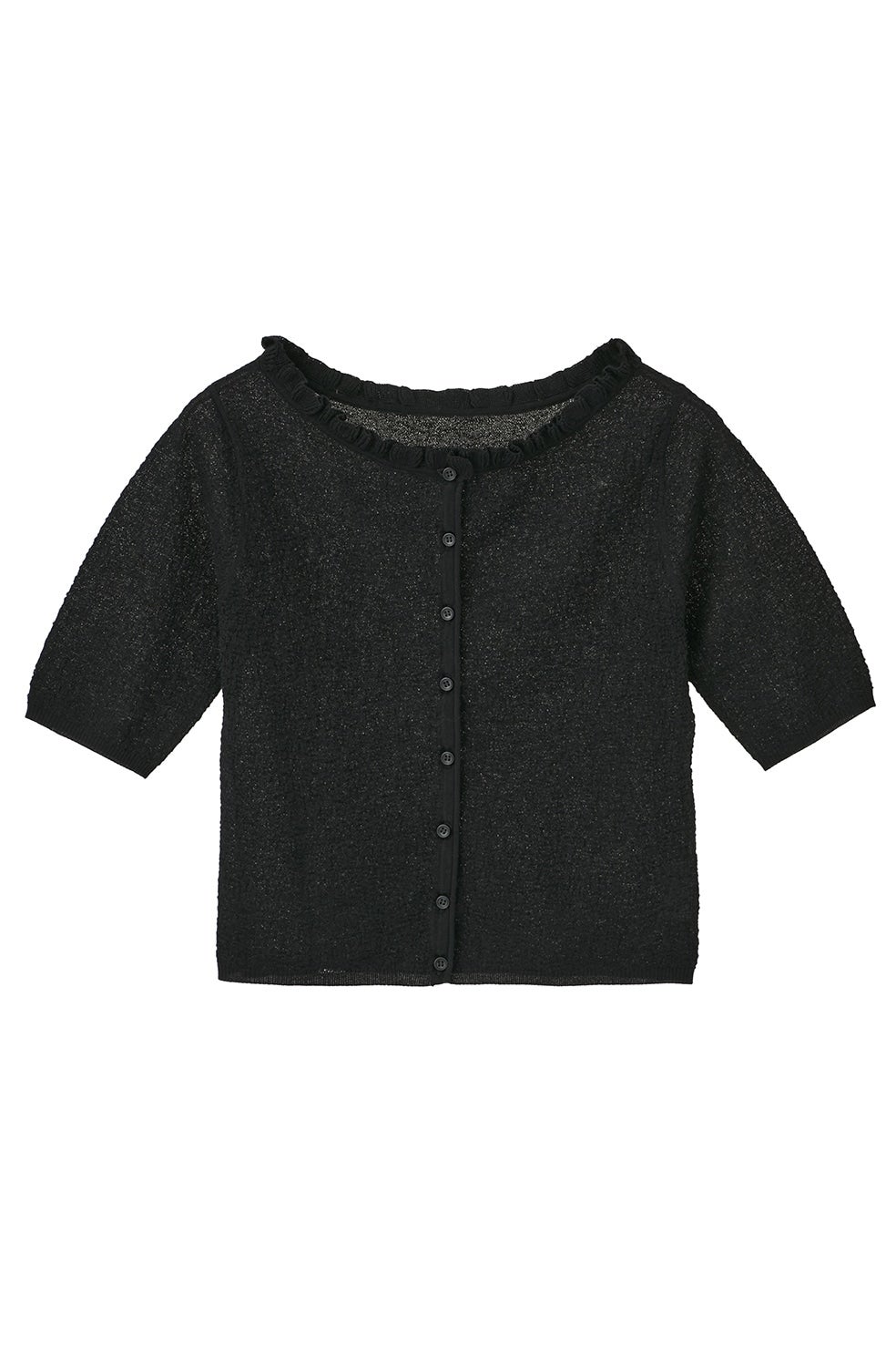 W FACE FRILL KNIT CARDIGAN｜TOPS(トップス)｜CLANE OFFICIAL ONLINE