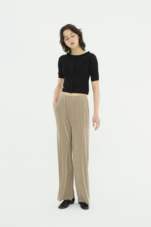 W FACE FRILL KNIT CARDIGAN
