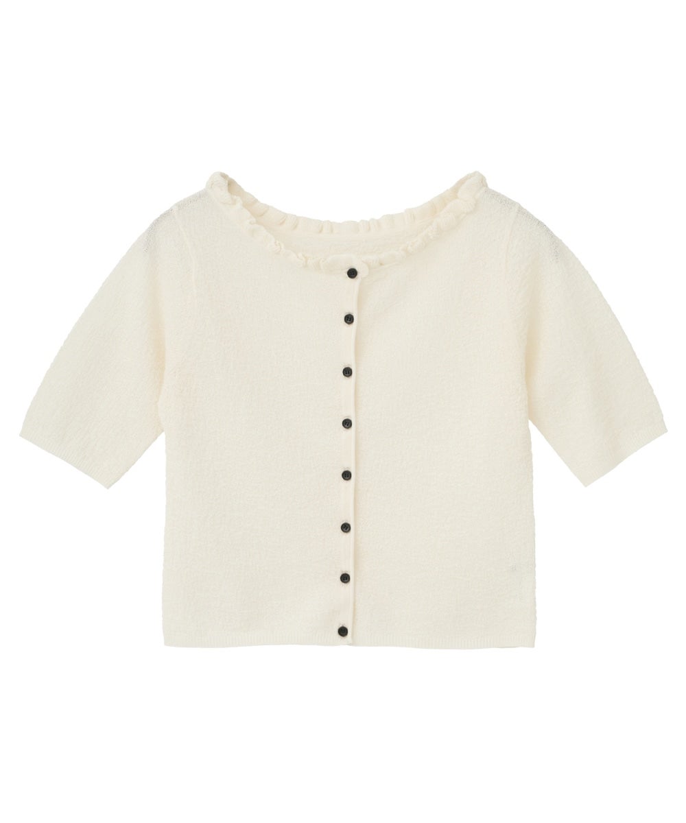 W FACE FRILL KNIT CARDIGAN｜TOPS(トップス)｜CLANE OFFICIAL ONLINE