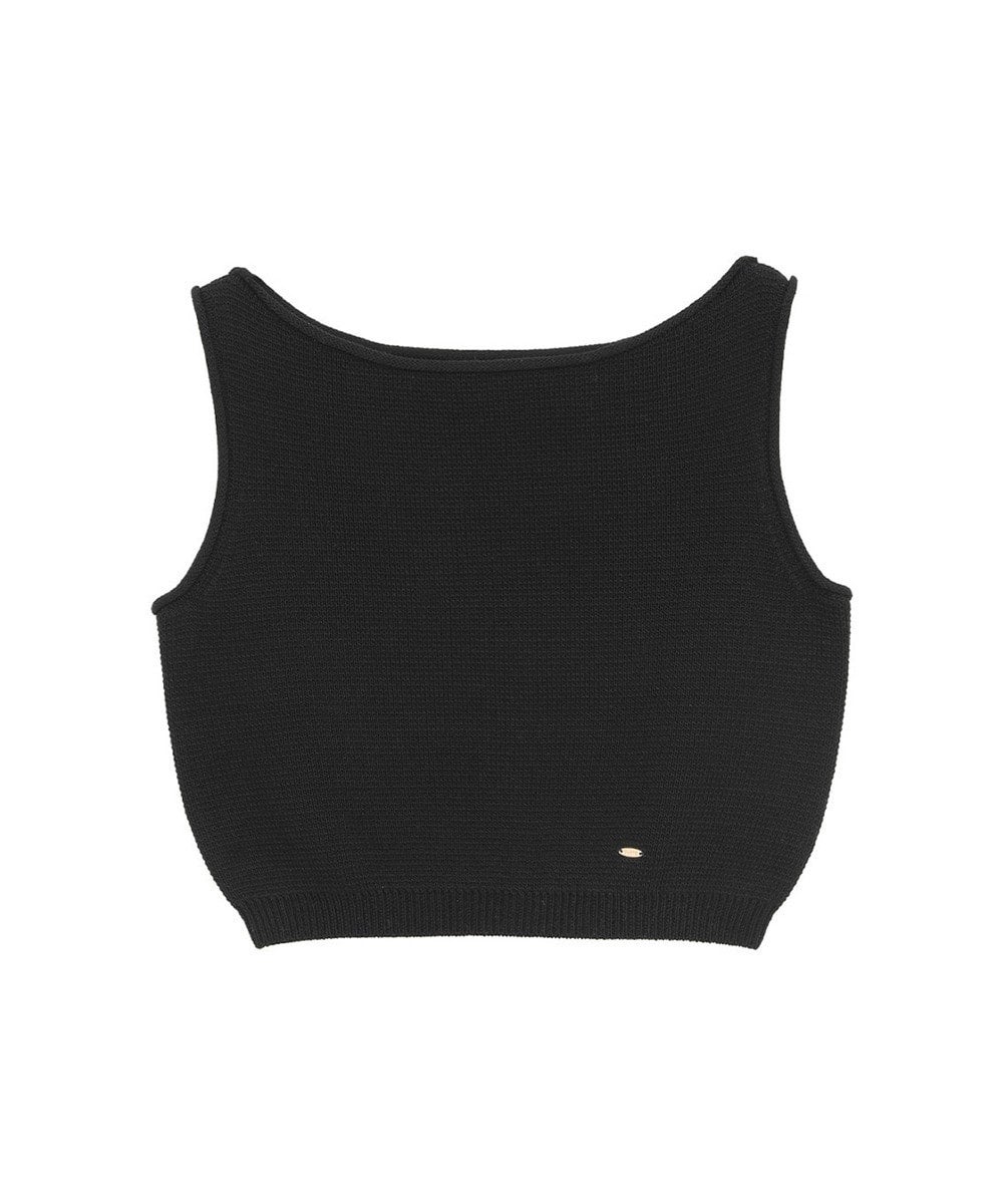 BOAT NECK SHORT KNIT TANK TOPS｜TOPS(トップス)｜CLANE OFFICIAL
