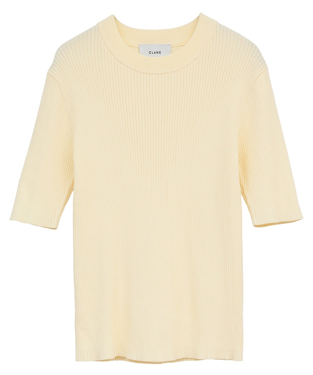 CLANE クラネ H/N HALF SLEEVE RIB KNIT TOPS H/N HALF SLEEVE RIB KNIT TOPS｜TOPS(トップス)｜CLANE OFFICIAL