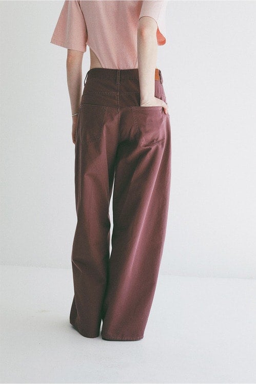 LOW WAIST BARREL PANTS