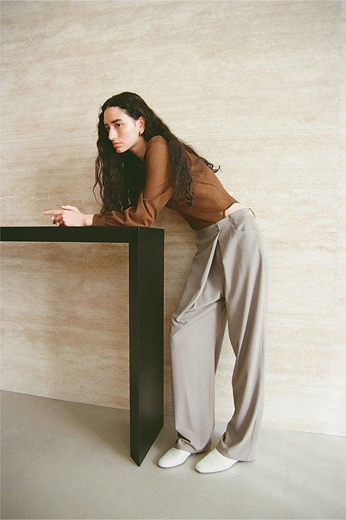 MINAMI TANAKA×CLANE SLASH TUCK SLACKS