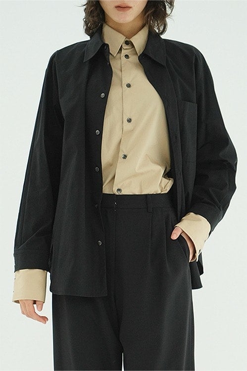 TWO TONE LAYERED SHIRTS