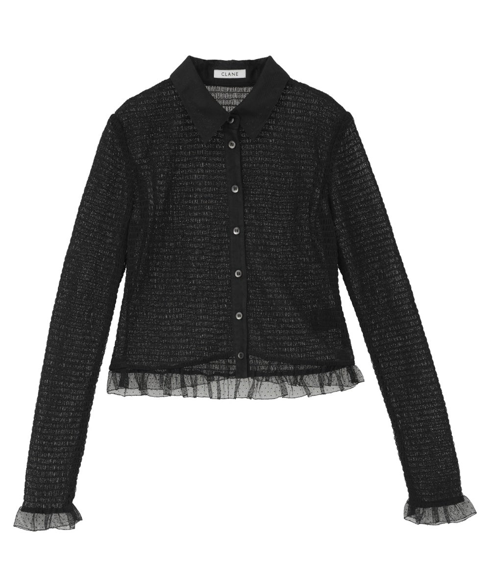 GATHERED MESH SHIRTS｜TOPS(トップス)｜CLANE OFFICIAL ONLINE STORE