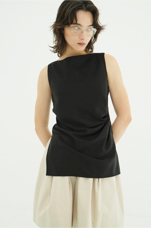 SATIN DRAPE TOPS