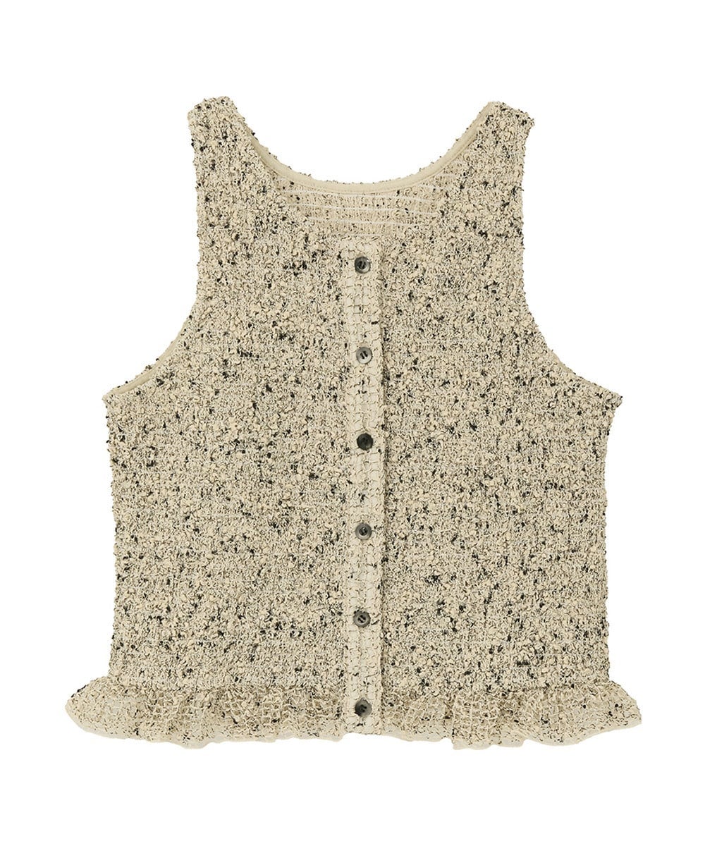 正規品　新品未使用CLANE W FACE MIX MESH GATHER W FACE MIX MESH GATHER N/S TOPS｜TOPS(トップス)｜CLANE OFFICIAL