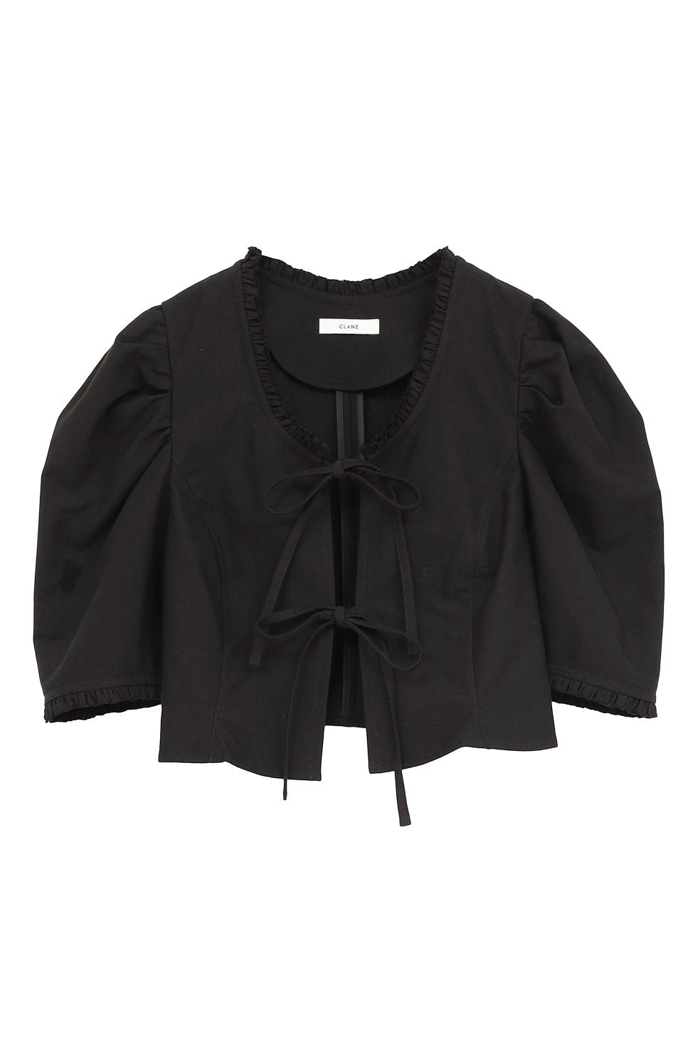 FRILL RIBBON SHORT BLOUSE｜TOPS(トップス)｜CLANE OFFICIAL ONLINE STORE