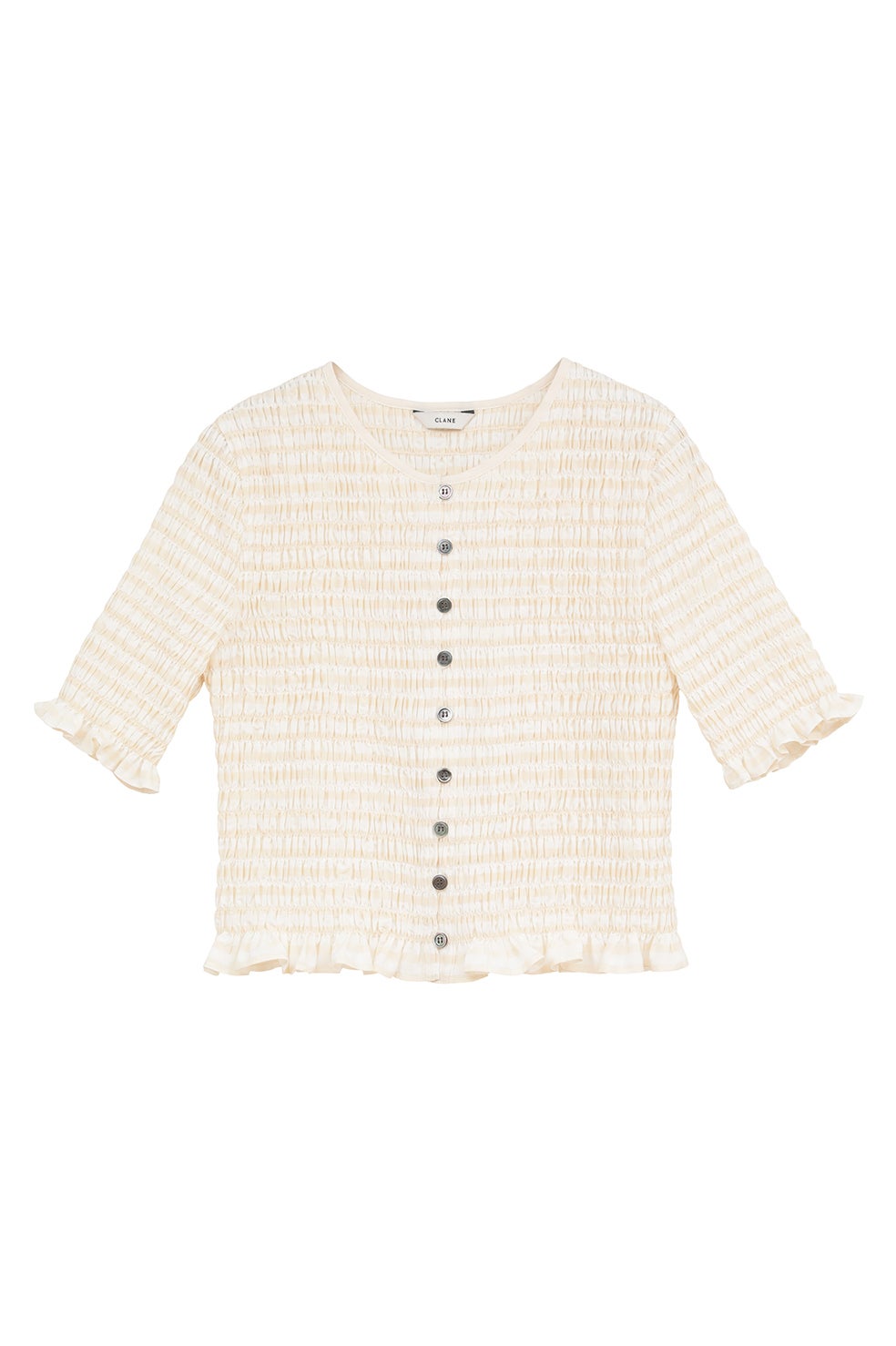 SHIRRING HALF SLEEVE BLOUSE｜TOPS(トップス)｜CLANE OFFICIAL ONLINE