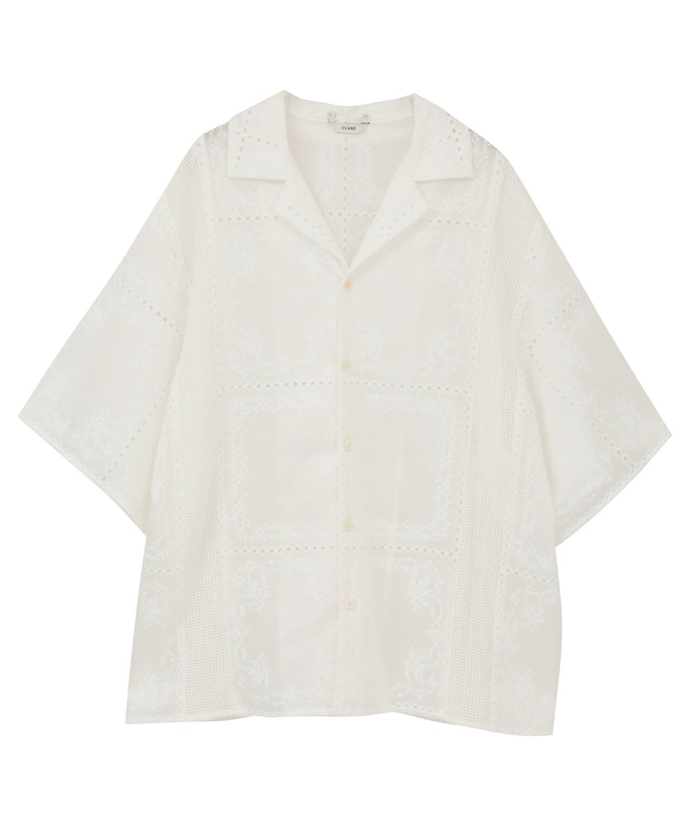 ぽ*ん様 CLANE EMBROIDERY LACE BOX SHIRTS ホワ EMBROIDERY LACE BOX SHIRTS｜TOPS(トップス)｜CLANE OFFICIAL ONLINE