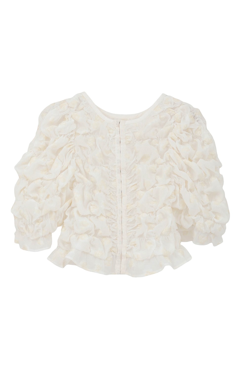 トップス CLANE W FACE FLOWER JACQUARD SHIRRINGTOP MINAMI TANAKA×CLANE W FACE FLOWER JACQUARD SHIRRING TOPS｜TOPS