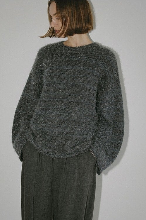 SHAGGY LAME KNIT TOPS