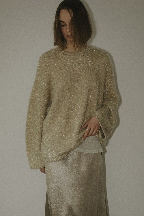 SHAGGY LAME KNIT TOPS