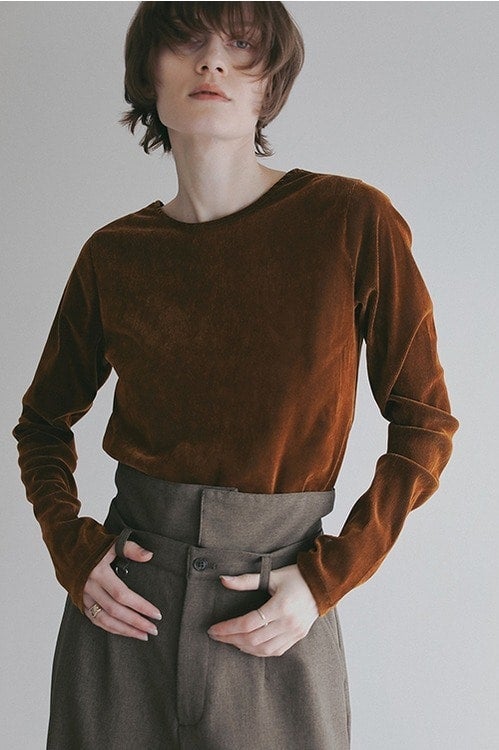 TULLE FLOCKED STRIPE TOPS