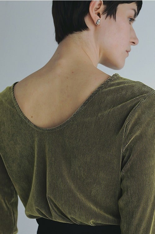 TULLE FLOCKED STRIPE TOPS
